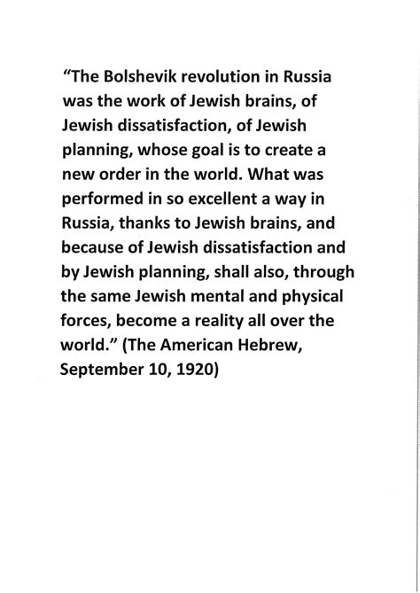 Bolshevik Revolution Work of Jewish Brains American Hebrew : Free ...
