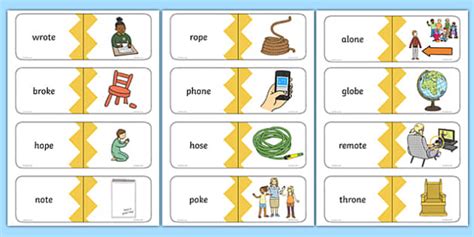 Phase 5 Real o-e Split Digraph Words Matching Cards - Twinkl