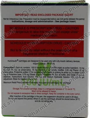 Huminsulin N 100 IU/ML Injection (3): Uses, Side Effects, Price ...