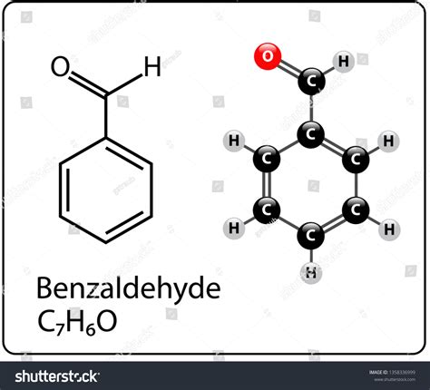 Benzaldehyde Molecule Structure Stock Vector (Royalty Free) 1358336999 ...