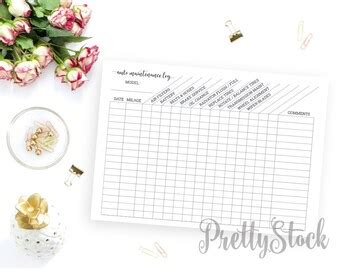 Image result for Air Filter Log Printable Form