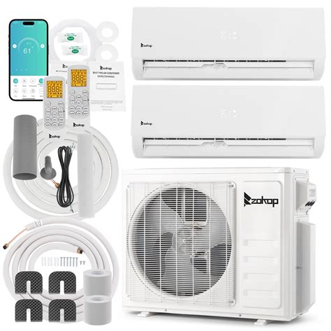 Ktaxon Mini Split AC Heating System 12000+12000 BTU WIFI Ductless Split ...