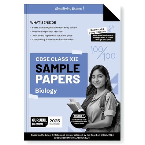 Oswal Publishers Gurukul By Oswal Biology Sample Papers for CBSE India ...