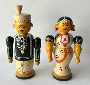 CraftsPlanet | Etikoppaka Handmade Toys | Wooden Marriage Couple Set ...