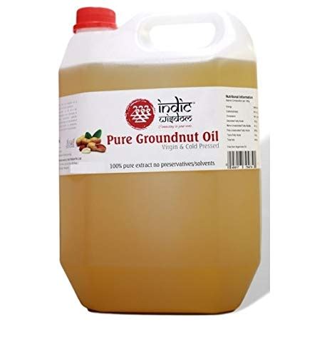 IndicWisdom Wood Pressed Groundnut Oil 5 Liter (Cold Pressed ...
