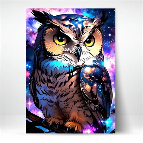 High-Quality Metal Posters - Wildlife Owl WO05 | Vibrant Colors & Sharp ...