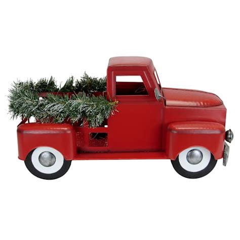 Red Metal Farm Truck 14.5in | Homespun Holiday | Christmas Indoor ...