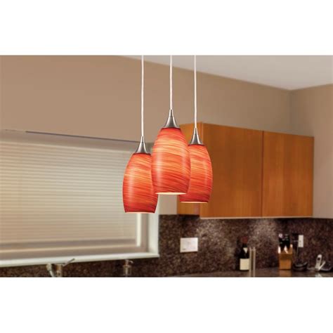 Style Selections 3-Light Brushed Nickel Transitional Cylinder Hanging ...