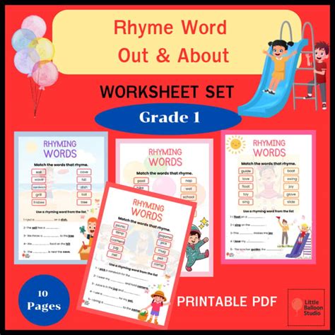 Rhyme Words Out & About! | Outdoor Rhyming Worksheets | Kindergarten ...