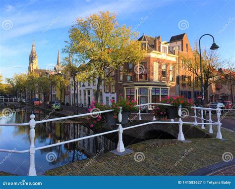 Water Canals or Streets of Delft, South Holland Editorial Photography ...