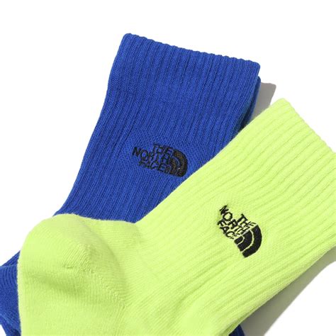 THE NORTH FACE TNF LOGO 2P CREW イエローxブルー 23SS-I（ザ ノース フェイス TNF ロゴ 2P ...