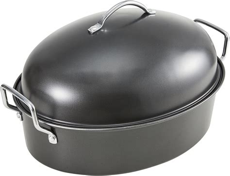 Amazon.com: KITESSENSU Nonstick Roasting Pan with Lid - Large Turkey ...