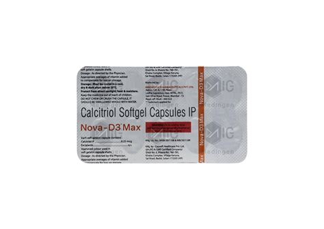 Nova D3 Max 0.25mg Capsule: View Uses, Side Effects, Price and Substitutes