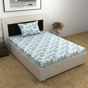 Divine Casa Cotton Single Flat 144 TC Floral Bedsheet - Buy Divine Casa ...