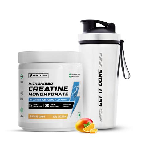 Wellcore - Micronised Creatine Monohydrate (83 Servings, Tropical Tang ...