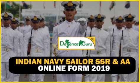 Indian Navy Sailor SSR and AA Online Form 2019