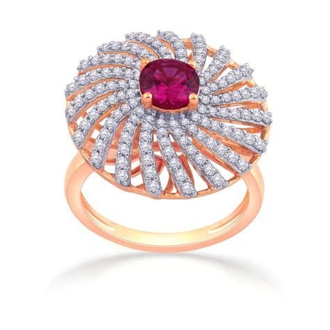 Buy Malabar Gold and Diamonds 18k (750) Rose Gold Ring for Women at ...