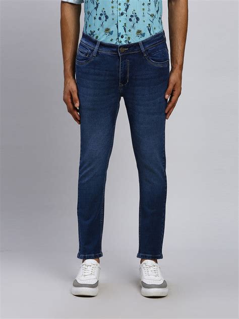 Parx Men Blue Skinny Fit Dobby Jeans – MyRaymond