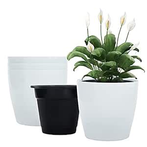 Agora 10 Inch Self Watering Premium Virgin Plastic Big Pot for Garden ...