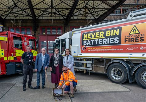 Never bin batteries – they cause fires – Northamptonshire Fire and Rescue Service