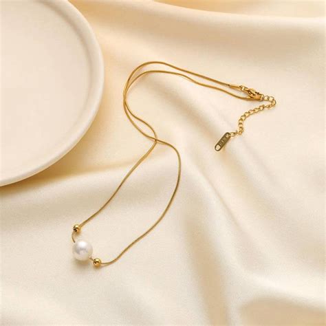 Buy Gold Plated Stainless Steel Anti Tarnish Pearl Pendant in Bulk at ...