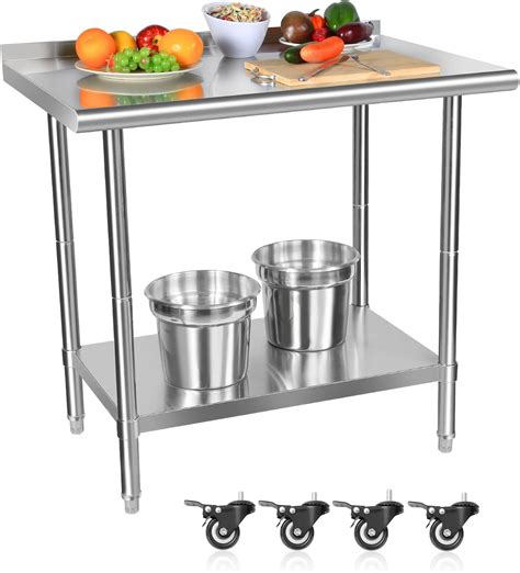 Amazon.com: Lafati Stainless Steel Food Prep Table - 24x30 Commercial ...