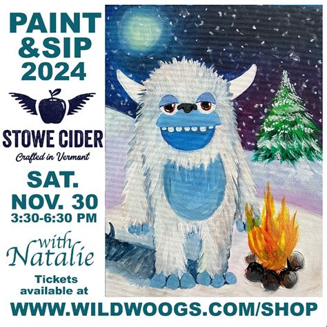 Paint and Sip with Wild Woogs: Yeti for Winter, 17 Town Farm Lane ...