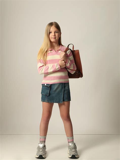 Girls Colourblocked Polo Sweater