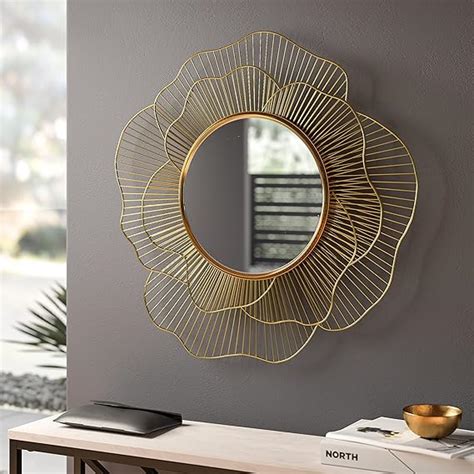 Buy Urban Hamlet Iron Decorative Mirror Wall Mounted Hanging Mirror ...