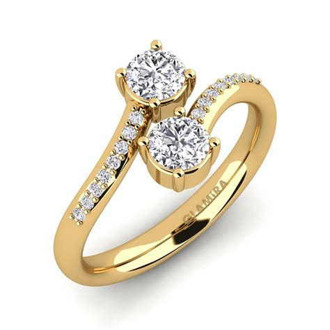 Order GLAMIRA Ring Ternisha in Round cut 0.5 Carat 18k Yellow Gold ...