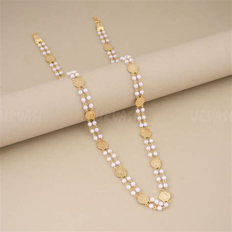 Gold-Toned kaasu X Pearl Mala MA 001 – URVASI LADIES NOVELTIES