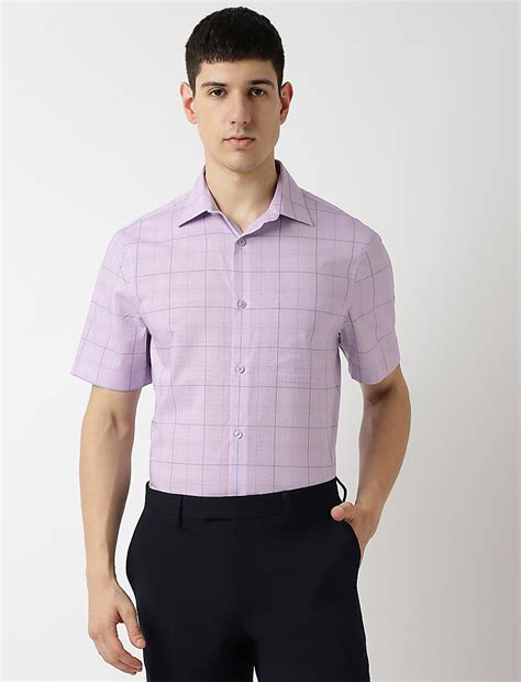 Buy Cotton Rich Checks Spread Collar Shirt at Marks & Spencer