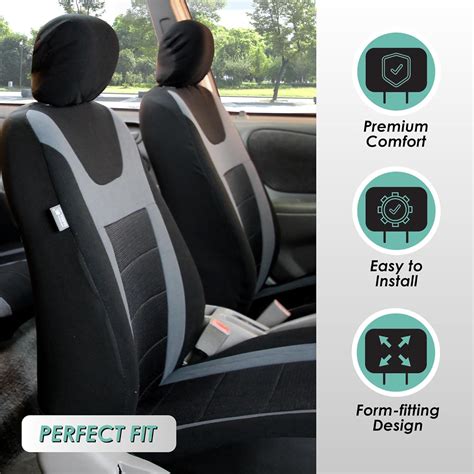 FHGroup FH Group Car Seat Covers Full Set Cloth - Universal India | Ubuy