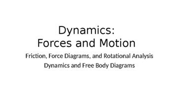 Friction and Free Body Diagrams by Easy High School Math and Science