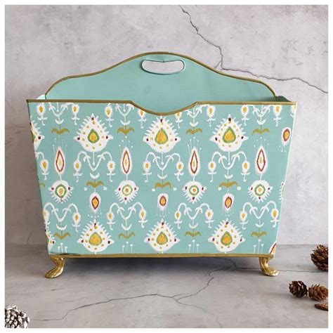 Buy HAND PAINTED - MAGAZINE RACK - IKAT MINT Online at Rs. 6,300.00 ...
