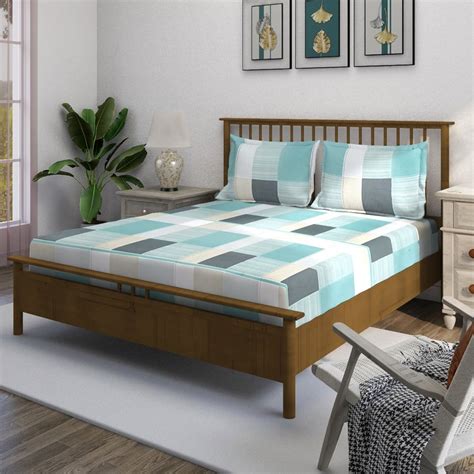 Buy SWAYAM Ananda Cotton Printed 210TC 3Pcs King Fitted Bedsheet Set ...