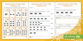 Introduction to the 9 Times Table Differentiated Worksheets