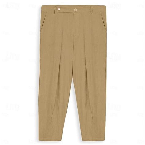 Men's Trousers Summer Pants Tapered Carrot Pants Beach Pants Front ...