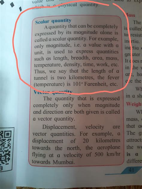 A scalar quantity is one that can never take negative values. State ...