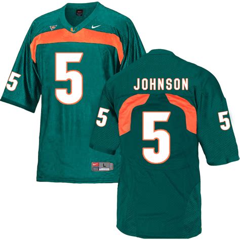 Miami Hurricanes 5 Andre Johnson Green College Jersey - IVKsport ...