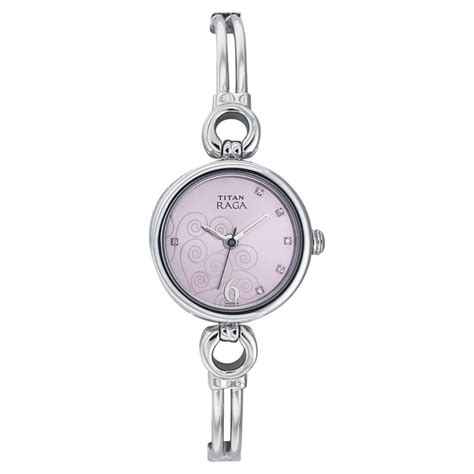 Buy Online Titan Quartz Analog Pink Dial Watch for Women - nb311sm02 ...