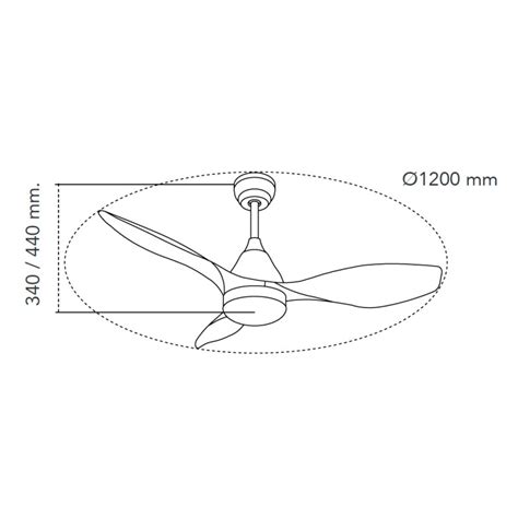 LED Ceiling Fan 3 Temperatures Stel White - CristalRecord