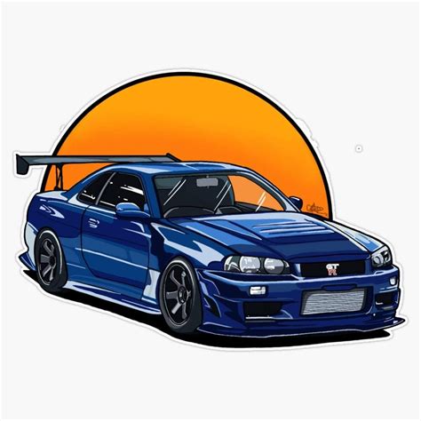 R34 Gtr Vinyl Waterproof Sticker Decal Car Laptop India | Ubuy