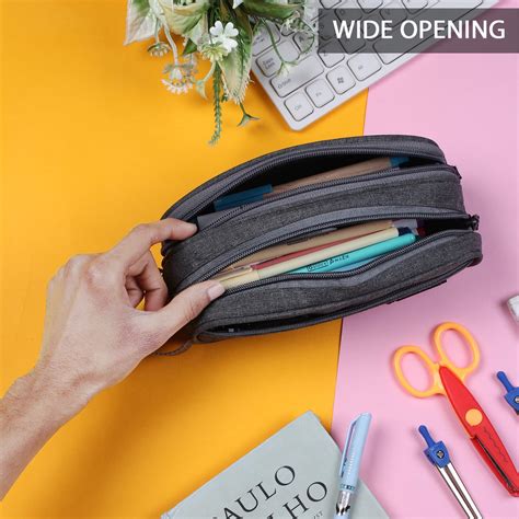 3 Zip Pen & Pencil Case Multiple Stationary Storage – Wooum - Bags ...