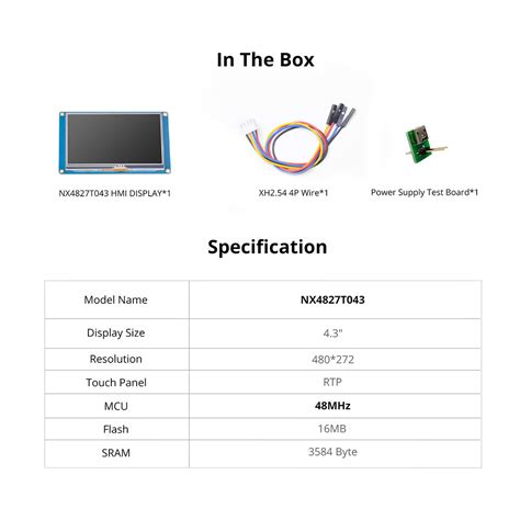 Nextion 4.3 inch NX4827T043 Basic Series HMI Touch Display – NEXTION INDIA