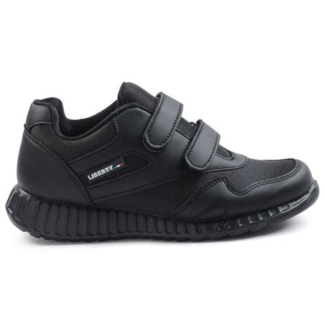 Buy Black Velcro Uniform School Shoes For Kids 9906-90VGN