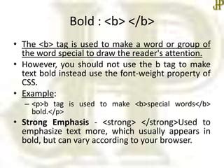 Image result for HTML Formatting Tags