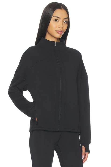 Varley Tayah Zip Through Midlayer in Black | REVOLVE