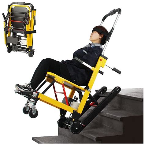 Buy MJZYP Lightweight Foldable Stair Climbing Electric Wheelchair ...