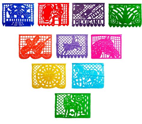 4 Pack Mexican Garland Decorations Papel Picado Banner Papel Picado ...